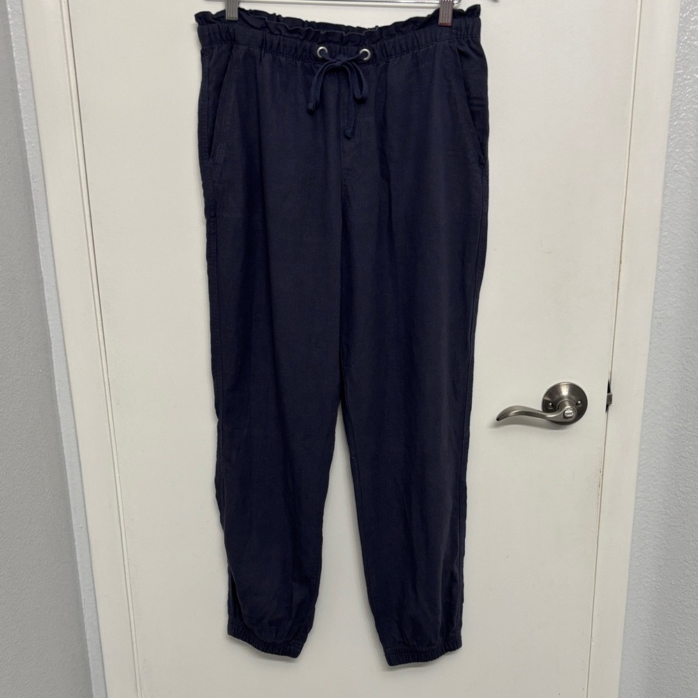 Women's Navy Joggers with Drawstring